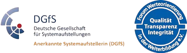 Anerkannte Systemaufstellerin der DGfS und Mitglied im Forum Werteorientierung in der Weiterbildung e.V.